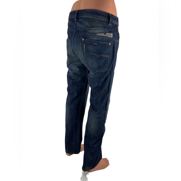 DIESEL Mens 36 X 30 Jeans Darron ORBS4 Regular Slim Tapered Denim Blue Cotton - Picture 4 of 11